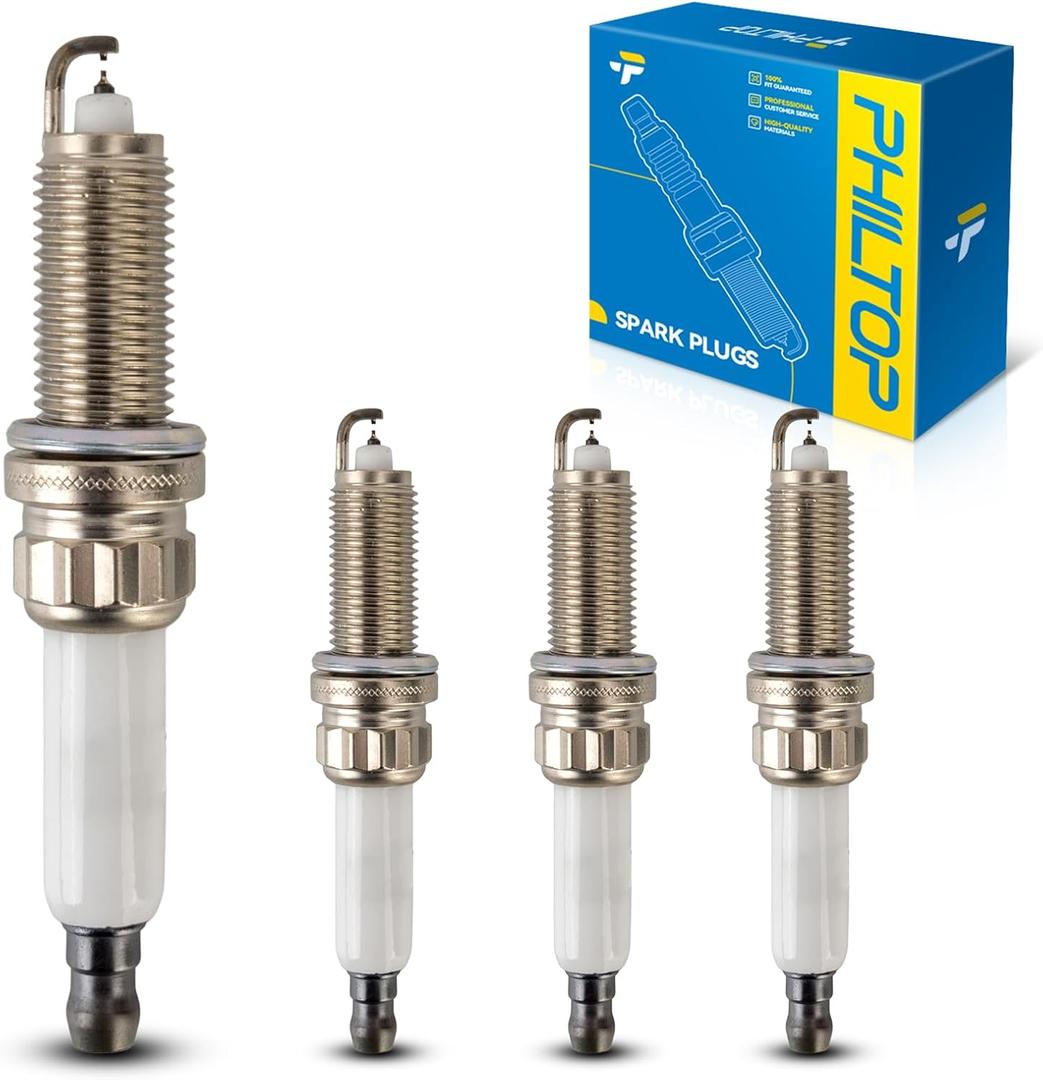 PHILTOP Spark Plug, 97968 Double Iridium Spark Plugs, Replacement for 2007-2015 Cooper, 2011-2016 Cooper Countryman, 2013-2016 Cooper Paceman, OE Fine Wire Spark Plug, (4 Pack)
