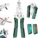 14-in-1 Wire Stripping Pliers, 2026 New Rechargeable Wire Strippers Tool with Voltage Tester&Alarms, Detectable 12-250V, Heavy-Duty Electrical Pliers & Wire Cutters for Professional and Home Use (Green)