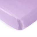 Satin Crib Sheets 1 Pack, 28 x 52 x 8 Inch Soft Fitted Crib Mattress Sheets for Baby Girls, Light Purple