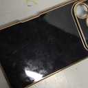 Designed for iPhone 17 Pro Case Rectangle, Works with Magnetic Wireless Charging, Full Lens Protection, Flexible TPU Electroplated Edge for Women Men Phone Case for iPhone 17 Pro Black