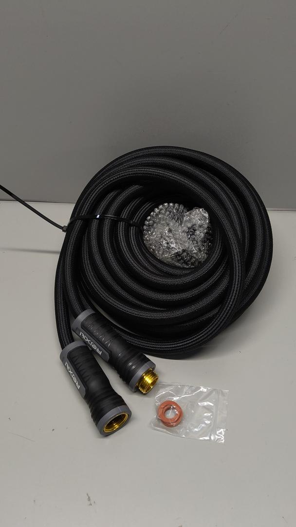 Reixitl Fuel Line Hose, 3/4 Braided Fuel Line Nylon Braided 6an Hose Line, Nylon CPE AN6 Fuel Line for Fuel, Oil, Gas, Diesel, Hydraulic - Black