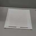 Baquler 1 Pc 12 x 12 Inch Bathroom Exhaust Fan Cover with Spring White Square Ceiling or Wall Mounted Exhaust Fan Ceiling Grille Air Diffuser Diverter Ventilation Hood Replacement Accessories