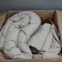CozyLux California King Comforter Set Oatmeal - 7 Pieces Cal King Pintuck Bed in A Bag Gift for Family, Pinch Pleat Bedding Sets with All Season Comforter, Sheets, Pillowcases & Shams