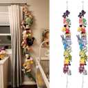 80" 2 Pack Cotton Hanging Storage Chain for Stuffed Animals Storage with 40 Metal Clips Stuffed Animal Organizer Chain for Wall Corner Nursery Play Room (Multicolor)