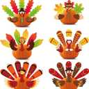 Outus 202 Pieces Thanksgiving Pumpkin Turkey Making Kit Large Thanksgiving Make A Turkey Craft Turkey Pumpkin Decoration Turkey Decor Kit for Kids DIY Autumn Fall Thanksgiving Harvest Home Decor