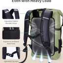 ECOHUB Waterproof Backpack for Women Men, 30L Roll-Top Closure Heavy Duty Dry Bag for Travel with IPX8 Waterproof Phone Case (Green)