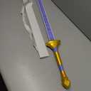 41" Anime Cosplay Sword with Sheath, Non-3D Printed & Back-Carry, Collectible Prop for Costume&Display - Purple Sword