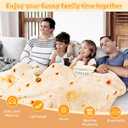 Gifts for Women Tortilla Blanket Adult Size 71 Inch, Graduation Gifts for Men and Women, Baptisms Gifts for Girl, Taco Food Burrito Blanket for Adult, Flannel Blanket Funny Gifts for Girlfriend (Beige)