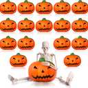 Skylety 25 Pieces Halloween Pumpkin Stress Relief Balls 2.36 Inch Foam Stress Balls Halloween Party Favors for Mini Pumpkins Squeeze Gifts Prizes Bag Fillers Carnival Rewards