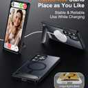 2 x Temdan Magnetic for Samsung Galaxy S25 Ultra Case, [Innovate Stand][Military Grade Drop Protection][Non Slip][Translucent Matte] Shockproof Phone Case for Galaxy S25 Ultra 6.9" 2025 -Black