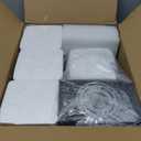 Ascher Bathroom Light Fixtures, 4-Light Vanity Light Over Mirror, Matte Black Wall Sconces with Milky White Frosted Glass Shades, Wall Lamp for Living Room Bedroom, E26 Base(Bulbs Not Included)