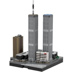 FALAGIL World Trade Center Building Blocks, Landmark New York City Collectible Architecture Model Kit to Build and Display, Home Office Decor, Great Gift for Adults & Teens(1107 Pieces)