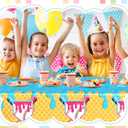Gilprop 2 Pcs Baseball Ice Cream Drip Birthday Party Decorations Plastic Cute Birthday Tablecloth 108 x 54 Inches Disposable Rectangle Tablecover for Boys Girls Kids Baby Shower Party Supplies