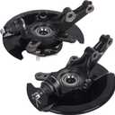 Autoround Front Left Right Steering Knuckle & Wheel Bearing Hub Assembly Compatible with Honda Civic 2003 2004 2005 1.7L L4, Replace# 698-495 698-494, Both Driver Passenger Side
