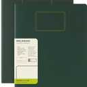 Moleskine Student Cahier Journals (Set of 2), Soft Cover, Plain, XXL (8.5" x 11"), Myrtle Green, 120 Page