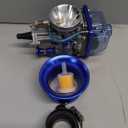 PWK 21mm Carburetor, Universal Mortorcycle Racing With Blue Float Bowl Horn Cup Intake Manifold Fit for 2T 4T Engine Scooter Motorcycle ATV Quad Pit Bike 50cc-80cc