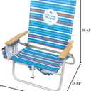 Tommy Bahama 4-Position Extended seat Height Easy in-Easy Out Folding Backpack Beach Chair