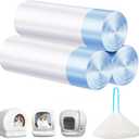 Cat Litter Bags 60 Count, 21.65"x11.8" Drawstring Close Litter Box Liners for Automatic Litter Box,Thick Cat Poop Bags,Easy to Clean,Heavy Duty Robot Bag for Self-Cleaning Box