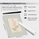 Haitunone Blue and White Striped Floral Wall Art Botanical Flower Aesthetic Poster Vintage Farmhouse Canvas Prints for Bathroom Wall Decor 16X24 inch Unframed