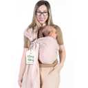Baby Ring Sling  Breathable 100% Cotton Wrap for Infant Support, Baby Sling Carrier  Adjustable Muslin Fabric, Sunset Rose Baby Sling Wrap - Soft Chest Hold for Travel