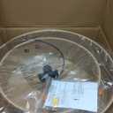 Boho Semi Flush Mount Ceiling Light Rattan Ceiling Light 18" Farmhouse Ceiling Lamp with Natural Hemp Rope Lampshade for Dining Room Living Room Bedroom Kitchen