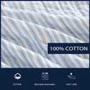 Nautica - Twin Quilt Set, Reversible Cotton Bedding with Matching Sham, Casual Home Decor for All Seasons (Coleridge Stripe Light Blue, Twin)