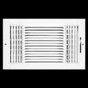 HVAC Premium 14''w X 8''h 3-Way AIR Supply Grille - Vent Cover & Diffuser - Flat Stamped Face - White [Outer Dimensions: 15.75''w X 9.75''h]