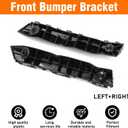 Yumzeco Compatible with Toyota Camry Front Bumper Bracket 2015 2016 2017, Driver and Passenger Side Plastic Front Bumper Retainer Support Bracket, Replace for 5253506190 5253606190 1 Pair