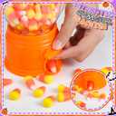 12 Pack Halloween Party Favors Pumpkin Candy Dispenser Gumball Machine Kit School Classroom Gift, Halloween Exchange Gift Classroom Favors