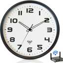 OCEST 12Inch WiFi Wall Clock with Auto Sync Time & DST, Easy to Read, Large Digital Display, Silent Battery Operated Wall Clock for Living Room Bedroom School Office Kitchen