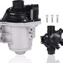 JDMON Replacement for Electric Engine Water Pump BMW 135i 135is 335i 335xi X3 X5 X6 535i 535xi Z4 E82 E90 E92 E93 F10 E60 E61 2008-2016 with Thermostat Replaces 11517588885 11517563659 11537536655