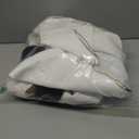 Women's Asymmetrical White Blazer with Black Contrast Lapels,Elegant 2 Tone Jacket with Gold Button,Business,Formal,Evening, Size Small, Shoes White,  Size 8.5