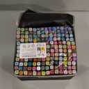 ATOPSHINY Alcohol Markers 168 Colors Drawing Pens Set Dual Tip Permanent Art Markers for Kids and Adult Gifts-168 Black Shell Refillable