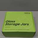 Glass Jars with Wood Lid 15 Oz 4 Pack, 3.44 MM Thick Glass Containers Mason Jars for Kitchen Storage with Screw Top