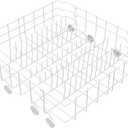 808602302 Dishwasher Lower Rack Replacement Compatible with Frigidaire,Kenmore Dishwasher Bottom Rack with 154174501 Wheels Replace 154432602 154432601 154319706 Dishwasher Racks (White)