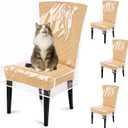 4 Pack Dining Chair Covers, Waterproof Clear Plastic Chair Covers for Dining Chairs, Plastic Seat Chair Protector Keep Chairs Away from Water Dust Stain and Pet Claws W/21 x D/18 Fits Seatbacks 16-23"