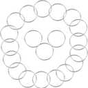 20Pcs Macrame Hoops Ring, BetterJonny 2 Inch Metal Craft Rings Hoops Silver Dream Catcher Rings Wreath Hoop Rings for Home Decorations DIY Crafts and Wall Hanging Crafts