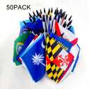 Consummate 50 State Flags Set Small Mini Hand Held Stick Flag,8.2 x 5.5 Inch