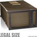 Officemate Plastic Hanging File Frames, Letter and Legal Size, Rails 24 to 27, 2 Sets (91963), Black