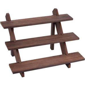 NBEADS 3-Tier Retail Earring Display Riser, Coffee Colour Earring Ring Holder Detachable Wood Retail Jewelry Card Display Stand with Groove for Crafts Jewelry Storage Display, 15.3x12.28x10.12 (3-Tier Coffee Color)