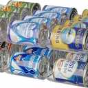 Can Organizer for Pantry, 2 Tier Canned Food Goods Storage Organizer, Clear Soda Can Organizer for Refrigerator Stackable Can Dispenser Rack Holders for Pantry Cabinet Fridge Countertop, Holds 24 Cans