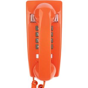 Sangyn Retro Wall Phones for Landline with Loud Mechanical Ringing Vintage Wall Mount Phone with Volume Adjustable Old Fashioned Corded Telephone for Kitchen Home School Hotel Office, Orange