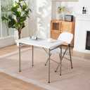 3ft Rectangular Folding Table for All-Occasion, Foldable Table with HDPE Tabletop and Steel Legs, Durable and Stable Small Folding Table, Perfect for Camping, Picnic, Party, Indoor & Outdoor