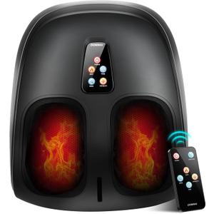 Shiatsu Foot Massager Machine with Heat, Upgraded Deep Kneading Feet Massager for Deliver Pain Relief, Plantar Fasciitis, Neuropathy, Gifts for Women/Mom & Dad, Fathers & Mothers Day, Fits up to 13