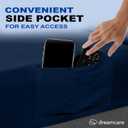 DREAMCARE King Size Sheets Set 4 pcs Cooling Sheets up to 21 Deep Pocket King Sheet Set Hotel Luxury Sheets & Pillowcases Superior Softness 100% Fine Microfiber with Side Pocket Navy Blue