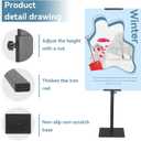 HUAZI Poster Stand Pedestal Sign Holder Stand Display with Base for Indoor Outdoor,Double-Sided,Black