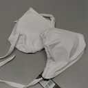 Ocean Blues Triangle Bikini Top String Tie Back Halter , White, Size L