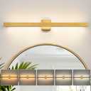 Modern Bathroom Light Fixtures 39 Inch Gold Bathroom Vanity Light with Up & Down Lighting 30W Dimmable 5CCT LED Vanity Lighting Fixture Bar for Bathroom Restroom