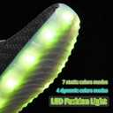 Light Up Shoes for Women Men, Unisex USB Charging LED Shoes Adult Halloween Mesh Upper Glowing Luminous Trainers Dancing Flashing Sneakers (13 Women/11.5 Men, Black)