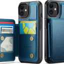 Vinich for iPhone 11 Wallet Case with Card Holder, RFID Blocking Credit Slots Kickstand Shockproof Phone Cover Fit for iPhone 11 6.1" Blue